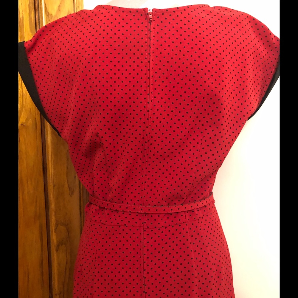 Stop Staring Red and Black Polka Dot Vintage-Inspired Dress - Picture 5 of 5